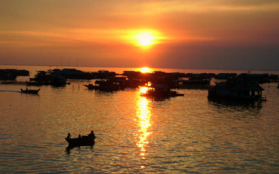 tonle sap lake sunset