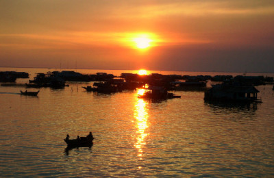 tonle sap lake sunset